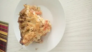 Složenac od povrća i širokih rezanaca