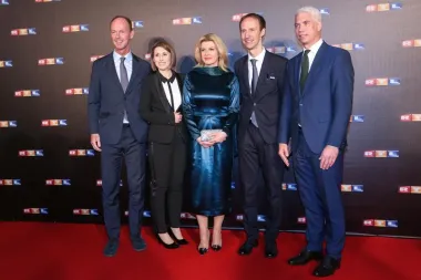 Thomas Rabe, Željka Marijanović, Kolinda Grabar-Kitarović, Marc Puškarić i Henning Tewes (FOTO: Luka Stanzl/PIXSELL)