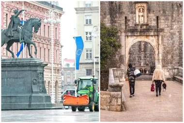 Nakon jučerašnjeg sunčanog jutra, današnje nas je iznenadilo snijegom. Hrvatski gradovi probudili su se uz snježne pahuljice koje su zabijelile voćke, biljke, krovove, automobile...#ostanidoma i iz topline svog doma pogledaj prekrasne fotografije snimljene u Zagrebu, Dubrovniku, Osijeku, Šibeniku i Sisku. (Foto: Sanjin Strukić i Grgo Jelavić/PIXSELL)