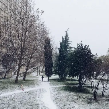 Sniježno jutro u Splitu