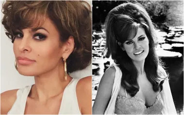 Glumice različitih era, ali slične latino senzualnosti i erotičnosti - Eva Mendes i Raquel Welch obje su seks simboli svog doba, a mnogi u njihovom izgledu vide veliku sličnost. Imaju velike bademaste oči, bujnu kosu i obline, ali i sličan oblik lica te usana. S obzirom da su obje smatrane jednima od najljepših žena svih vremena, rekli bismo da imaju više no par poveznica. 
