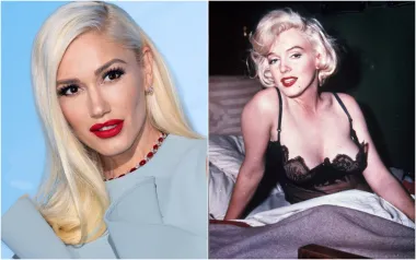 Obje platinaste plavuše, zavodljive i senzualne, a istovremeno posve drugačije. Mnogi smatraju kako stil Gwen Stefani jako "baca" na onaj glumačke dive Marilyn  Monroe, najslavnije plavuše svih vremena. Iako njihov rad dijele desetljeća, pin up stil koji im je zajednički očito je uspio očarati fanove 1950-ih i 60-ih, kao i današnjice. Osim plave kose i stila odijevanja, mnogi smatraju kako Gwen i  Marilyn imaju i sličan izražajan pogled i tamne oči. 