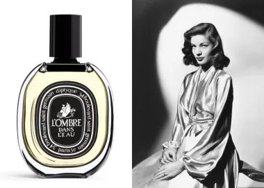 Lauren Bacall obožavala je francuski luksuzni parfem Diptyque L&apos;Ombre Dans L&apos;Eau s notama bugarske ruže i crnog ribiza. Odisao je luksuzom i zavodljivošću te tako divno komplimentirao karakter poznate dive. 