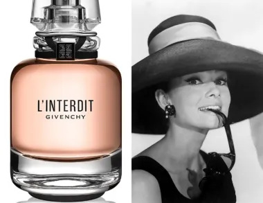 Hubert de Givenchy 1957. godine posebno je za Audrey Hepburn stvorio parfem L&apos;Interdit, što na francuskom znači &quot;zabranjeno&quot;. Navodno Audrey nije htjela da Givenchy lansira parfem, ali postao je dostupan javnosti 60-ih godina. L&apos;Interdit je poznat po notama bergamota, ruže, jasmina, irisa, narcisa i sandalovine. 