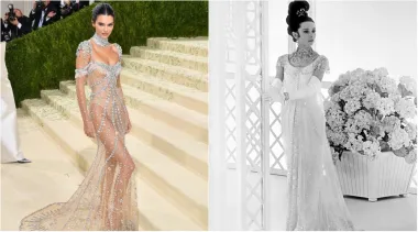 Givenchy haljina Kendall Jenner  inspirirana je haljinom koju je Audrey Hepburn nosila u mjuziklu &quot;My Fair Lady&quot;. Haljine imaju slične rukave i dekoltee, no za razliku od Hepburnine haljine, baza Jennerine haljine bila je potpuno prozirna.
