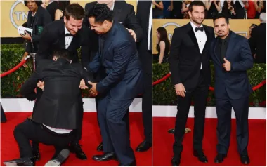 Glumac Bradley Cooper na dodjeli nagrada SAG Awards 2014. godine pozirao je s kolegom, također glumcem Michaelom Penom, kada se niotkuda pojavio ukrajinski reporter Vitalij Sediuk i zagrlio ga za noge. Cooper je na sve to reagirao s osmjehom, a kolega mu je pomogao maknuti ludog obožavatelja ispred njegovih nogu.