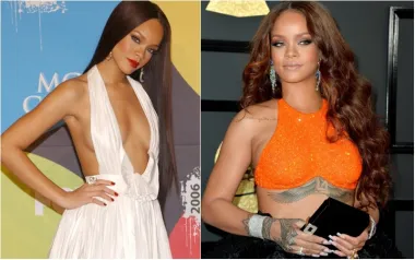 I Rihanna ima nekoliko tetovaža po svom tijelu, no nije ih uvijek imala. Prema Peopleu, Rihanna ima najmanje 25 tetovaža za koje se zna, a neke od njezinih najpoznatijih su božica Izida na njezinim prsima, mali pištolj odmah iznad prsnog koša i trag zvijezda na vratu i leđima. Ona također navodno dijeli istu tetovažu maskirnog morskog psa s reperom i nekadašnjim dečkom Drakeom. A osim toga, Rihanna je popularizirala svog tattoo majstora, Bang Banga, koji danas tetovira sve velike zvijezde.