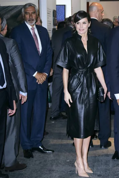 Španjolska kraljica Letizia puna je iznenađenja kada su u pitanju njezini outfiti. Godine 2019. izbrala je kožnu haljinu iz &amp; Other Stories.