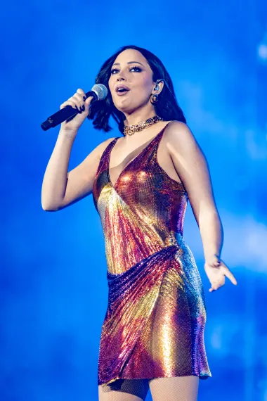 Peti koncert u Osijeku, pjevačica je odabrala haljinicu španjolskog modnog brenda Paco Rabanne.