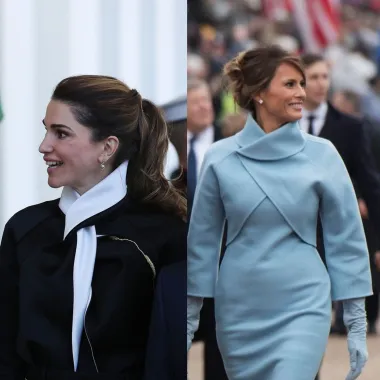 Rania je inspiraciju za svoj izgled koji je nosila prilikom susreta s Melanijom 2017. pronašla u svjetloplavoj kombinaciji dizajnera Ralph Laurena koju je Melania nosila na inauguraciji predsjednika Trumpa 2017. godine. 