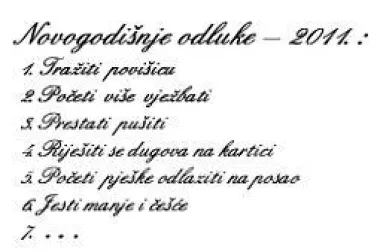 Novogodišnje odluke – ove godine lako ih ostvarite!