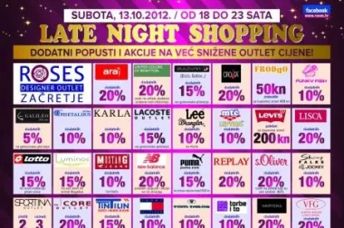 Late night shopping i ljepote Hrvatskog zagorja u Roses Designer Outletu