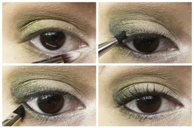 Jesenski zeleni smokey eyes