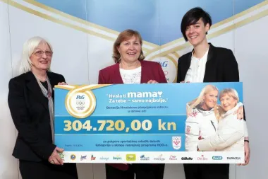 P&G uručio ček od 304.720,00 kuna HOO-u,  u sklopu projekta "Hvala ti mama"
