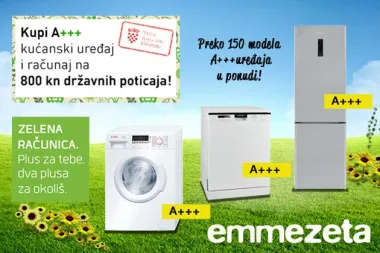 Kupi A+++ uređaj u Emmezeti i računaj na 800 kuna državnih poticaja!