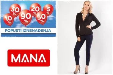 Popusti iznenađenja do 90% u trgovinama MANA Varaždin, Senj i Novalja