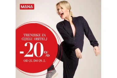 MANA - popust 20% na trenirke za cijelu obitelj!
