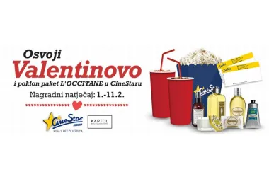 Cinestar nagrađuje 10 parova povodom Valentinova!