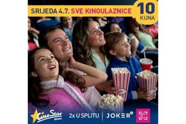 Srijeda za 10 kuna u Cinestar kinima u Splitu