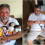 Djed koji ima vitiligo hekla lutke kako bi se djeca s istim stanjem osjećala bolje