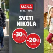 Sveti Nikola u trgovinama MANA uz 30% popusta na dječju odjeću
