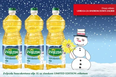 Božićna etiketa Zvijezdina suncokretova ulja