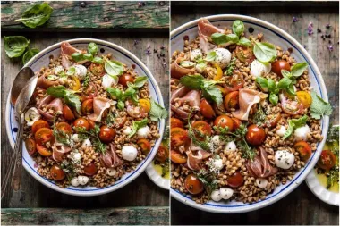 Počela je sezona salata, a ova Caprese s pirom i pršutom izgleda sjajno