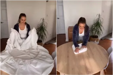 I to je moguće: Evo kako uredno složiti plahtu s gumicom za 30 sekundi