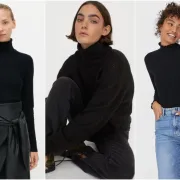 Crna dolčevita kraljica je elegantnih zimskih outfita