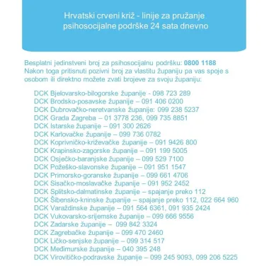 Ne oklijevaj: Besplatni brojevi telefona za pružanje psihološke pomoći