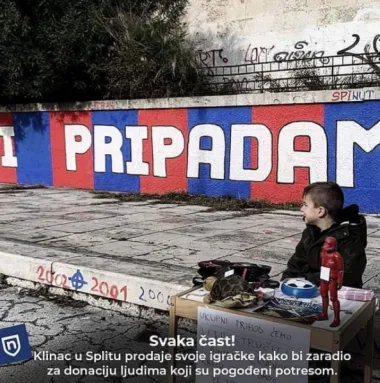 Dječak velikog srca: Prodavao igračke kako bi prikupio pomoć za žrtve potresa