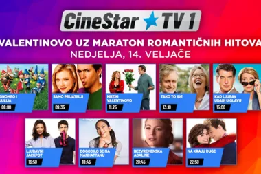 Valentinovo će biti još romantičnije uz filmske hitove na CineStar TV 1 kanalu