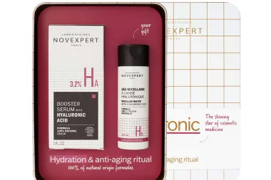 Adventski kalendar 9.12.- 2X Novexpert božićni paket - Booster serum s hijaluronskom kiselinom i mini micelarna voda