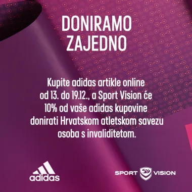 Sreća je veća kada se dijeli, Sport Vision i adidas daruju!