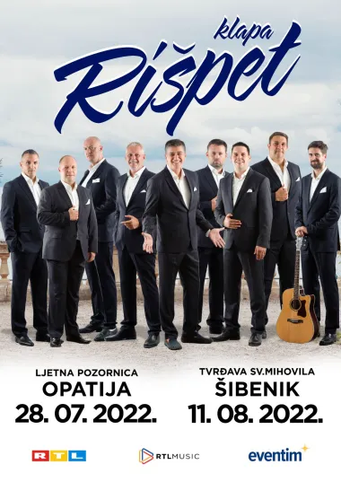 Klapa Rišpet najavljuje dva velika ljetna koncerta u Opatiji i Šibeniku