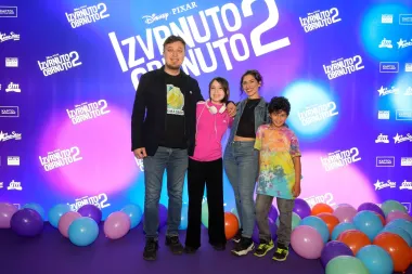 Premijera hrvatske sinkronizacije popularnog animiranog nastavka "Izvrnuto obrnuto 2" studija Disney i Pixar okupila brojne fanove i poznate osobe