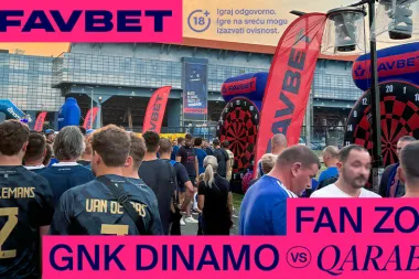 FAVBET fan zona na utakmici kvalifikacija za Ligu prvaka između Dinama i Qarabaga
