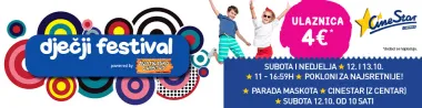 Dječji festival u Cinestaru od 10. do 13. listopada uz mnoštvo filmova, zabave i iznenađenja!
