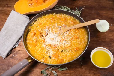Recept za pravo jesensko jelo - kremasti rižoto s bučom
