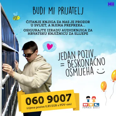 Osigurajte izradu audioknjiga za Hrvatsku knjižnicu za slijepe i otvorite im put u svijet znanja i mašte!