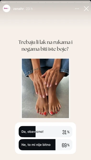 Naše čitateljice su odlučile treba li lak na rukama i nogama biti iste boje