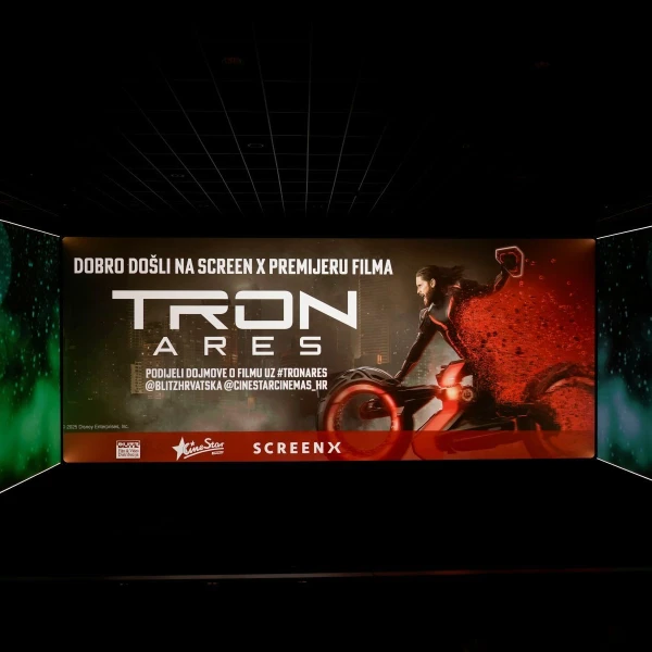 Zagreb je zakoračio u budućnost kina – održana premijera filma TRON: ARES u prvoj zagrebačkoj ScreenX dvorani!