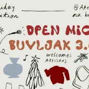 Održiva moda i live nastupi na božićnom OPEN MIC Buvljaku ove subote