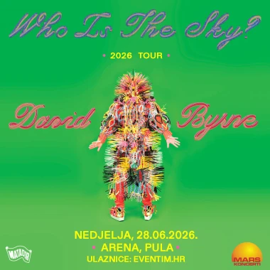 David Byrne u sklopu spektakularne 'Who Is The Sky?' turneje iduće ljeto dolazi u pulsku Arenu