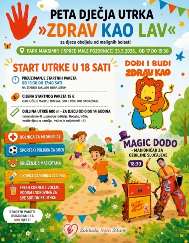 Najveselija dječja utrka u gradu ove subote ponovno stiže u Maksimir